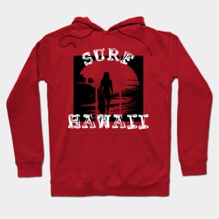 Surf Hawaii (White & Black) Hoodie